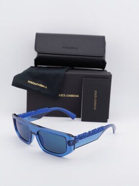 Dolce & Gabbana DG6203 300925 Rectangle Sunglasses - Blue / Grey